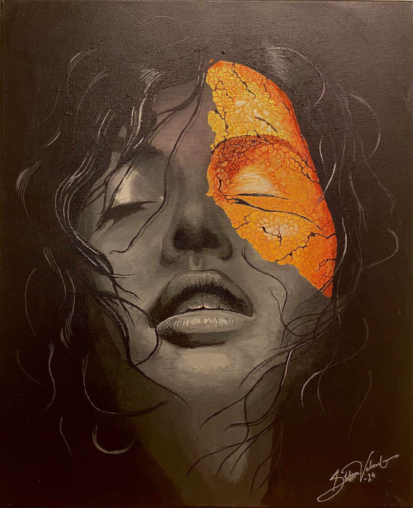 "Enjoy is gold" 50x61x2 Pris 5 900 SEK / 530 EURO